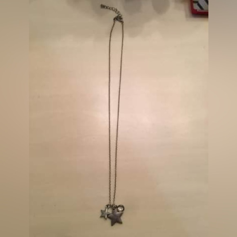Silver Necklace with Star Pendants